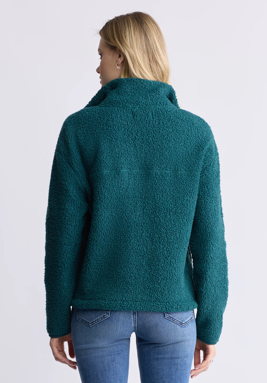 Sena Women's Sherpa Jacket with Chest Pocket, Dark Sea - JK0036F - Image 3