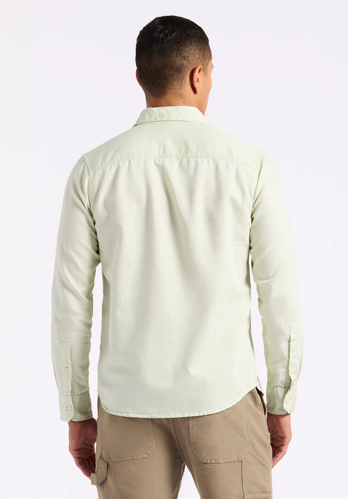 Simbio Men's Long-Sleeve Linen Blend Fitted Shirt, Dusty Aqua - BM24561 - Image 3