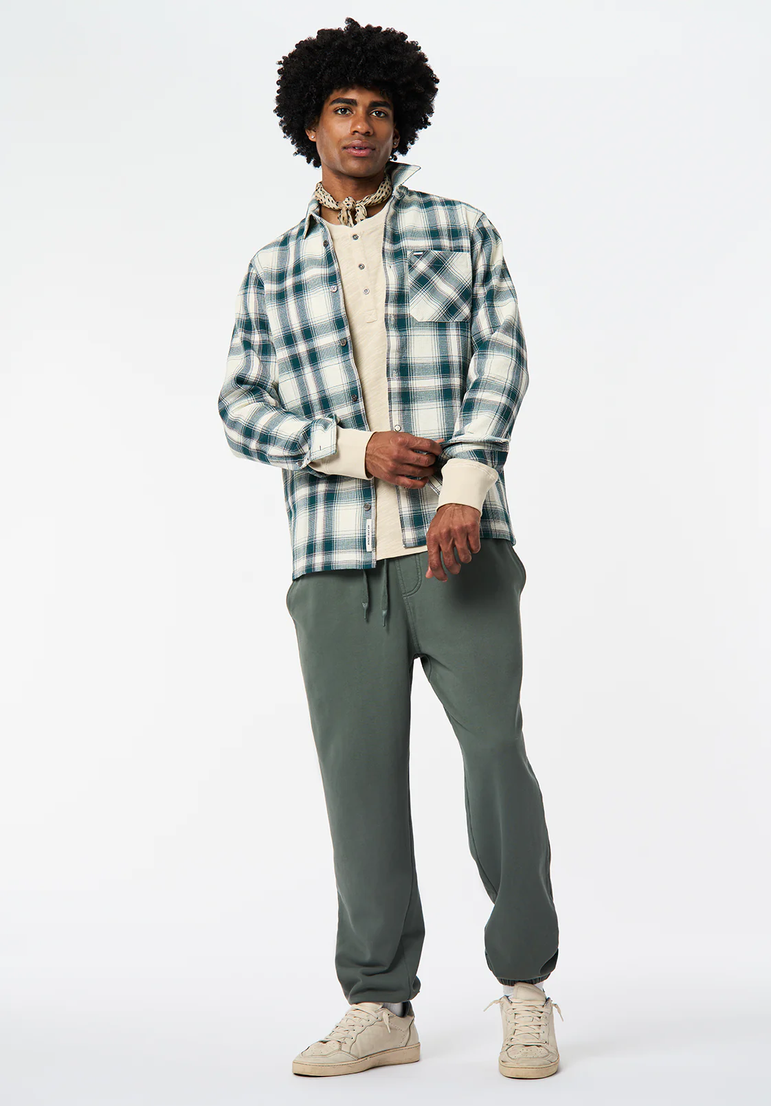 Sinclair Men's Long-Sleeve Plaid Shirt, Deep Teal - BM24690 - Image 4