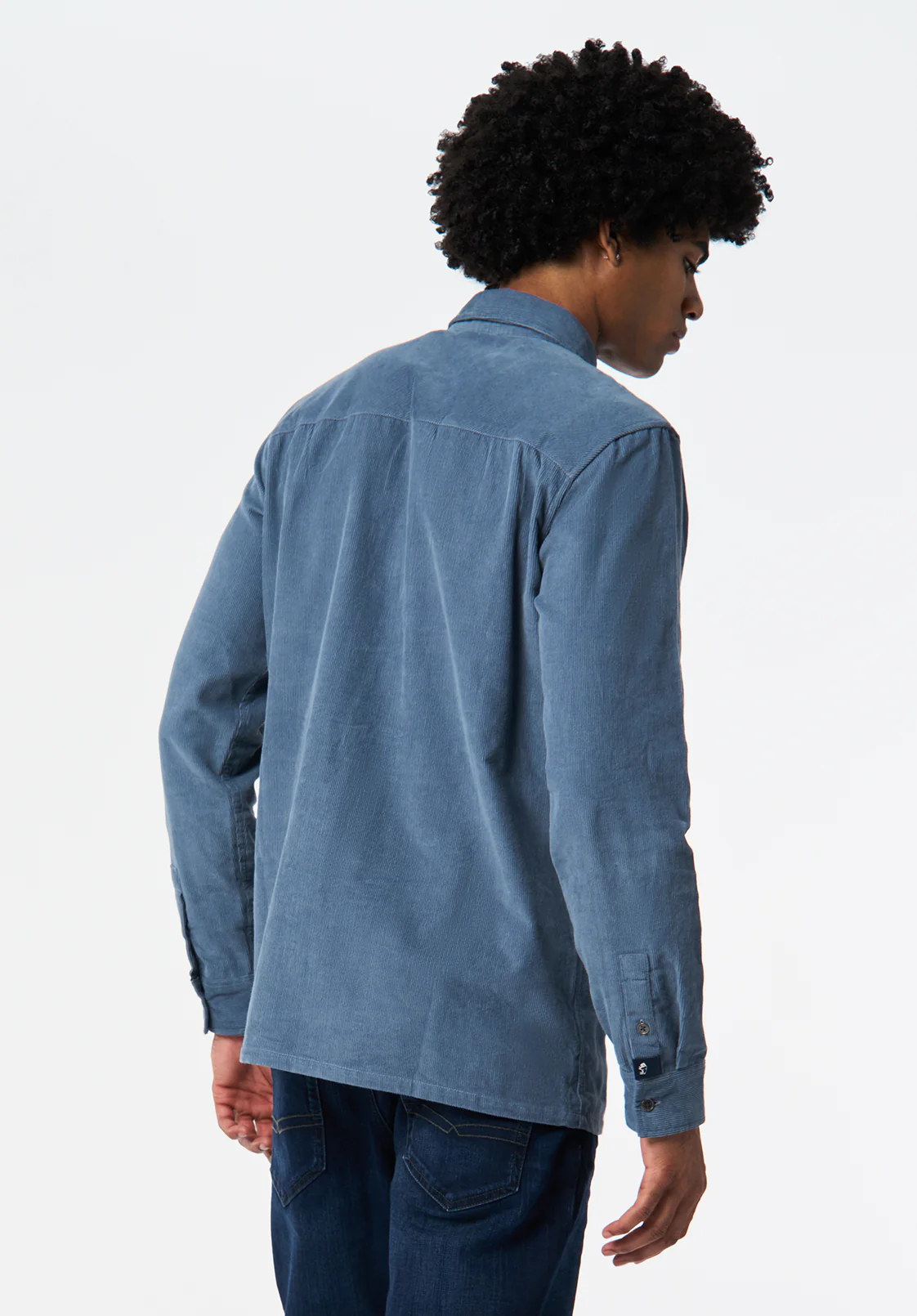 Sinclair Men’s Long-Sleeve Corduroy Shirt with Chest Pocket, Mirage - BM24772 - Image 3