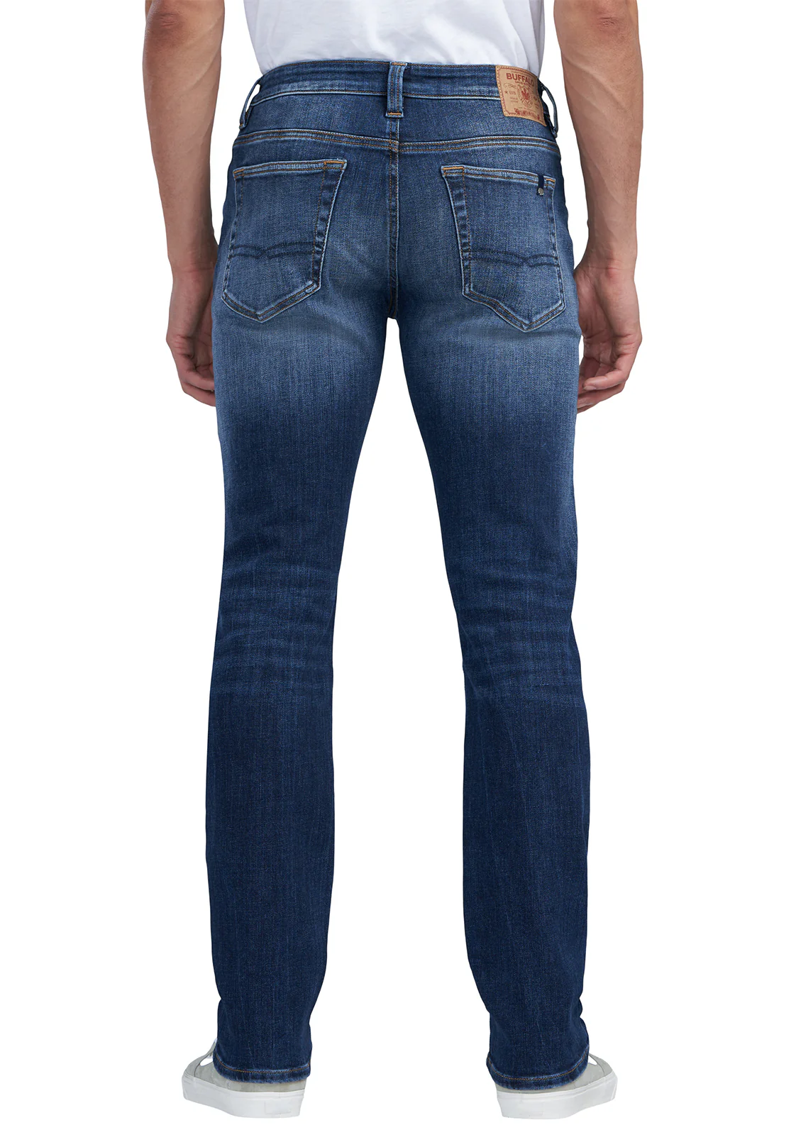 Straight Six Men's Jeans in Veined and Crinkled Indigo - BM22828 - Image 2