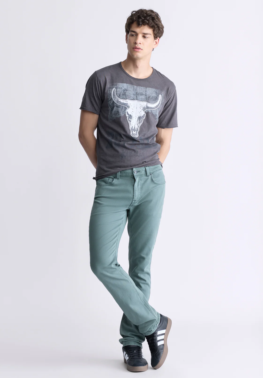 Straight Six Men's Freedom Flex Pants, Balsam Green - BM22939 - Image 4