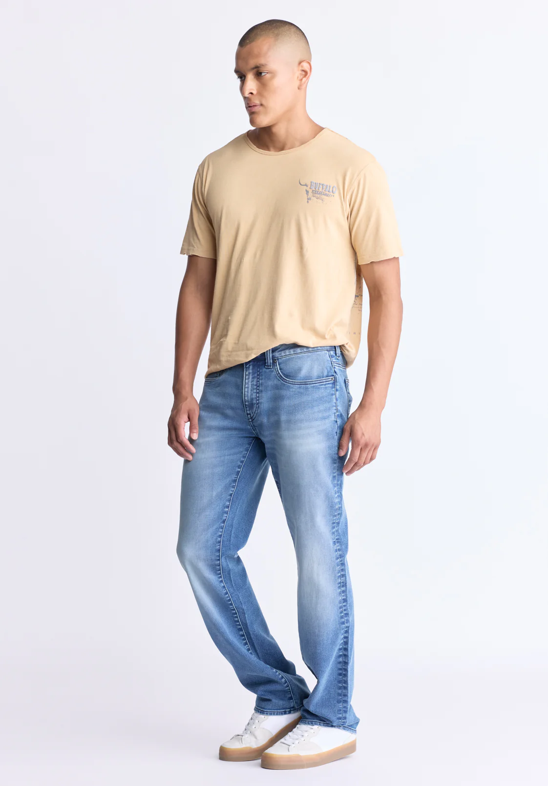Straight Six Men's Freedom Flex Jeans, Crinkled blue - BM22996 - Image 4