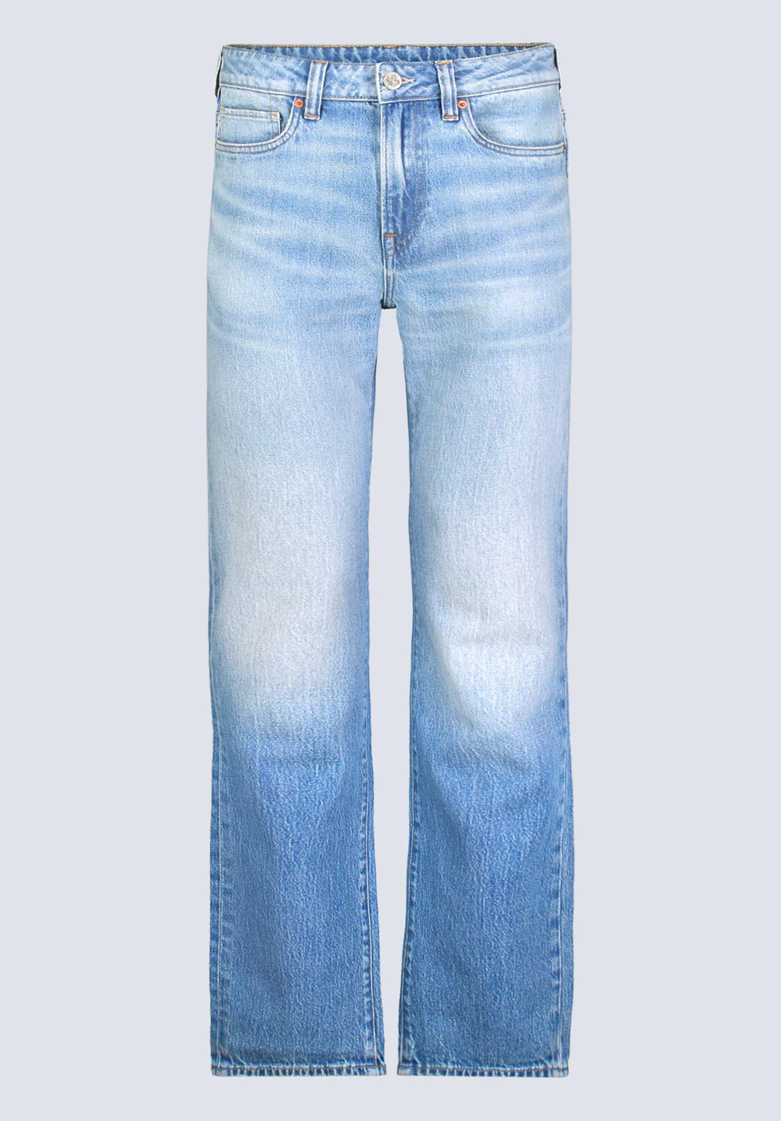 Straight Six Men's Crinkled and Sanded Jeans, Light Blue - BM26000 - Image 6