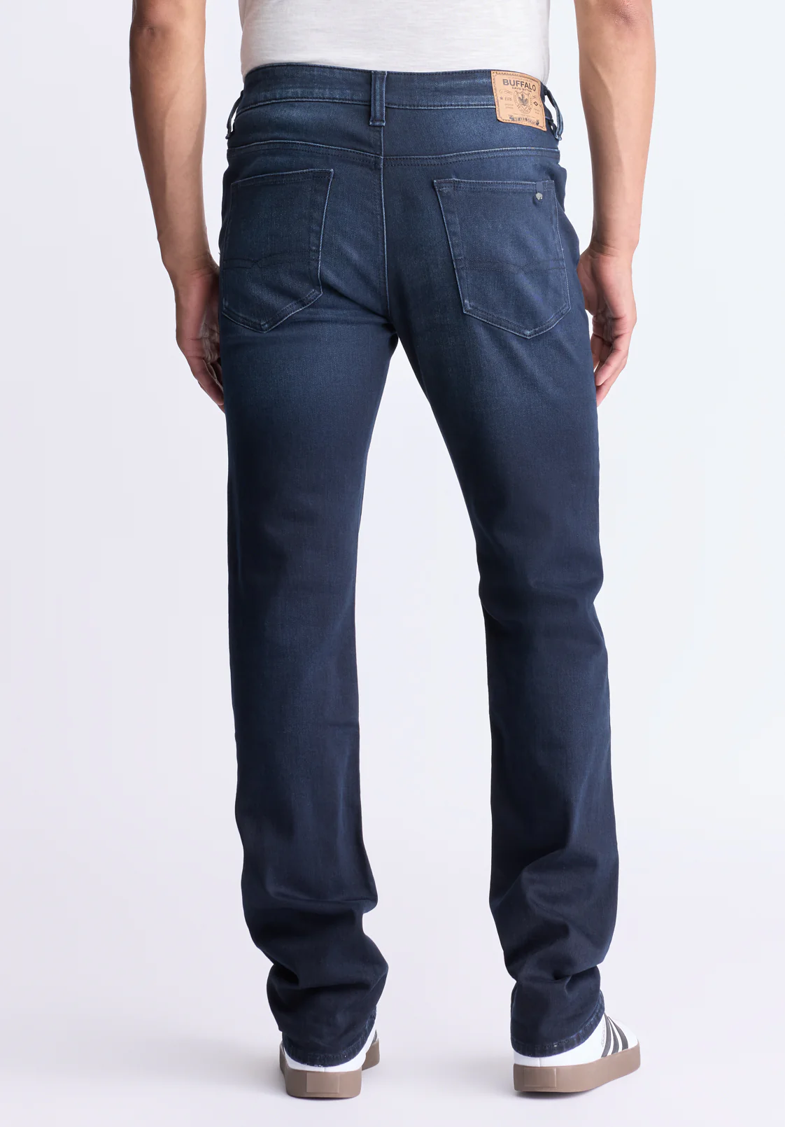 Straight Six Men's Jeans, Dark Antique Blue - BM26013 - Image 2