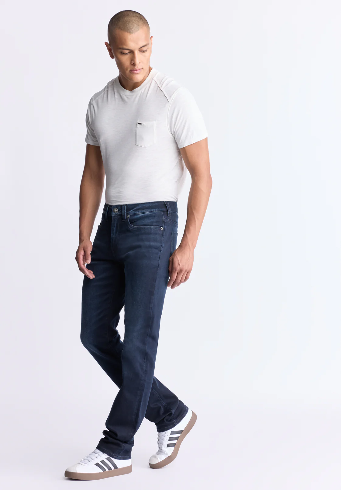 Straight Six Men's Jeans, Dark Antique Blue - BM26013 - Image 4