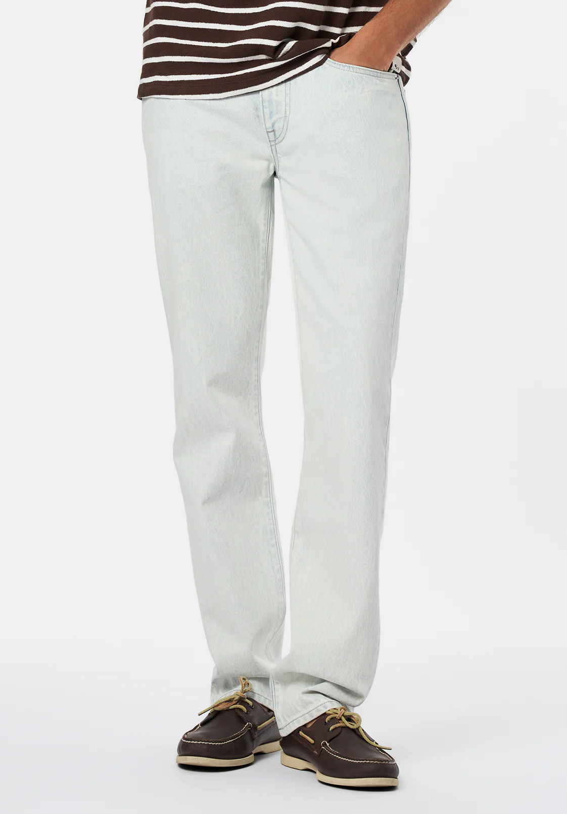 Straight Six Men's Jeans, Bleached and Contrasted - BM26125