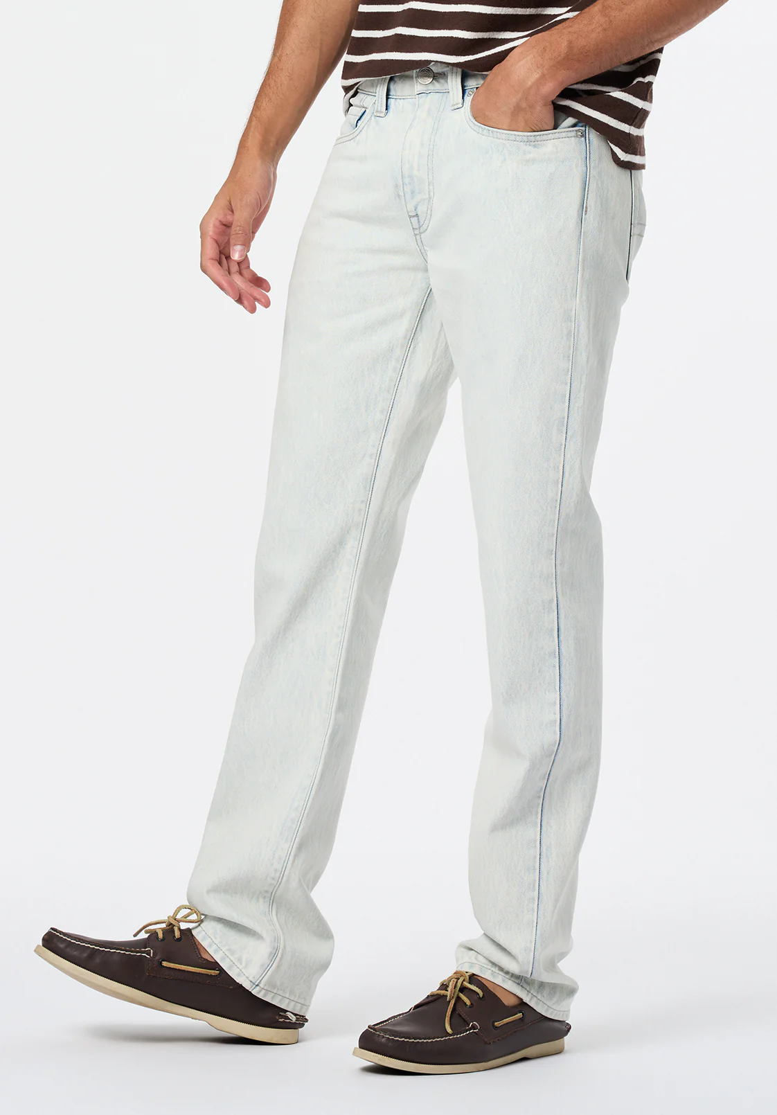 Straight Six Men's Jeans, Bleached and Contrasted - BM26125 - Image 3