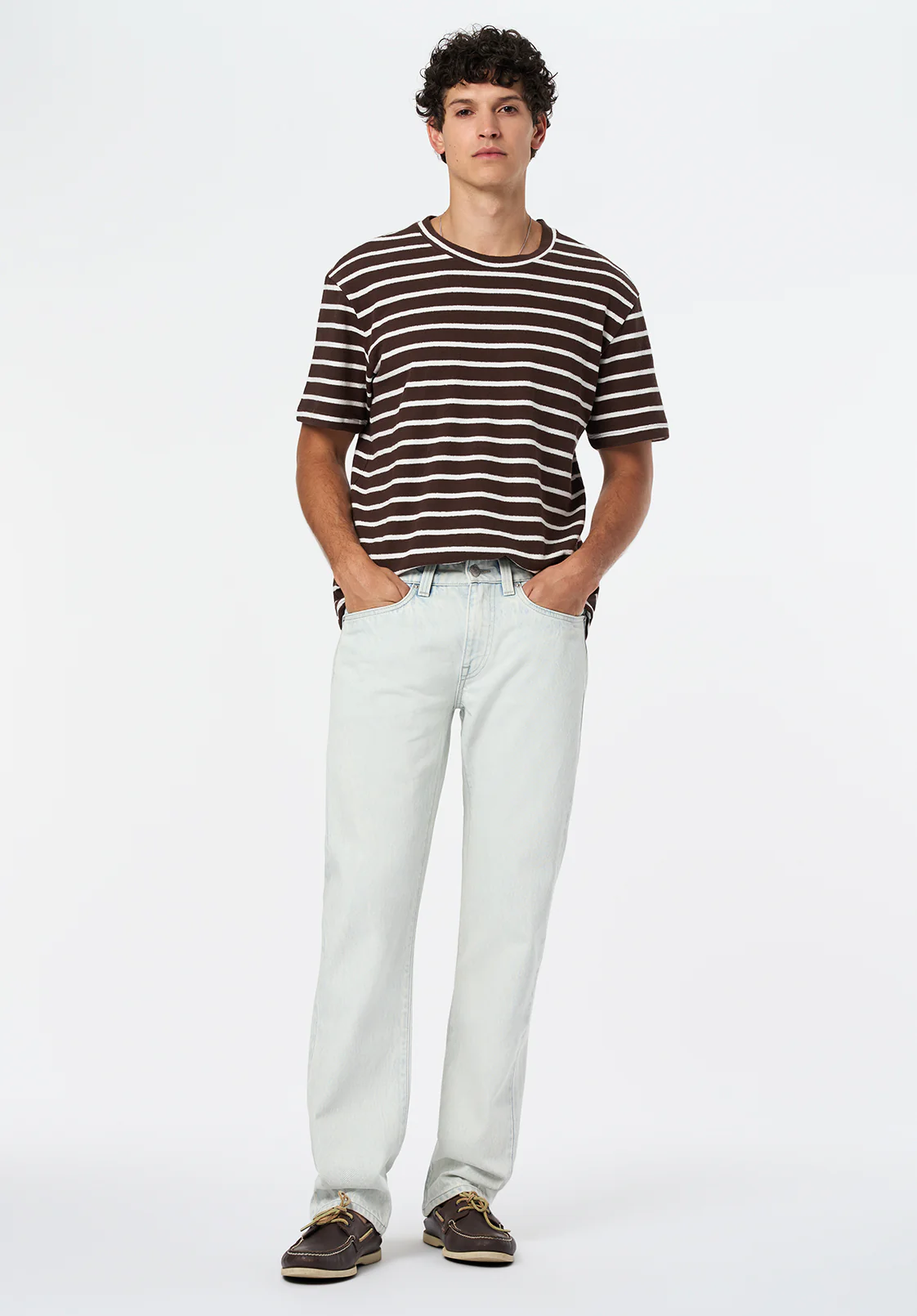 Straight Six Men's Jeans, Bleached and Contrasted - BM26125 - Image 4