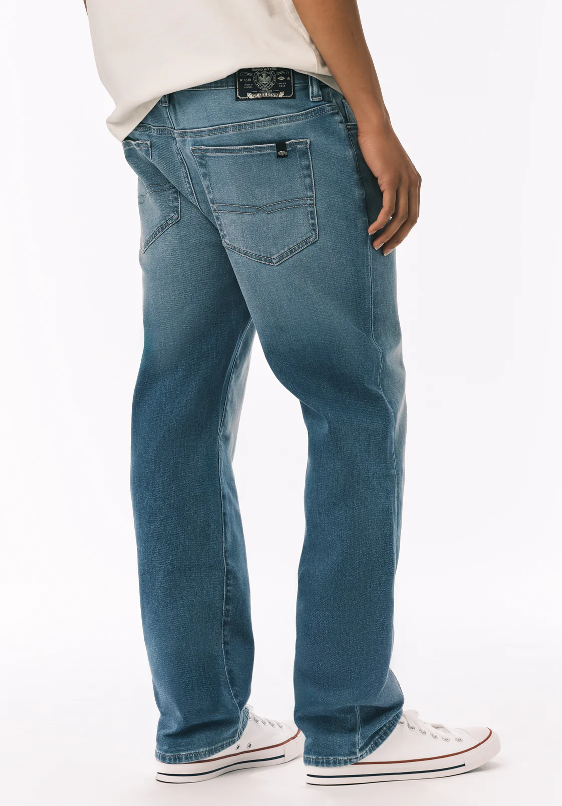 Straight Six Men's Freedom Flex Jeans, Sanded Wash - BM26171 - Image 2