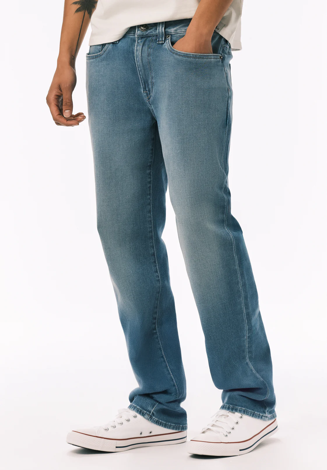 Straight Six Men's Freedom Flex Jeans, Sanded Wash - BM26171 - Image 3