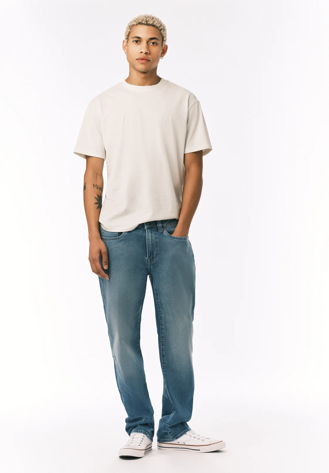Straight Six Men's Freedom Flex Jeans, Sanded Wash - BM26171 - Image 4