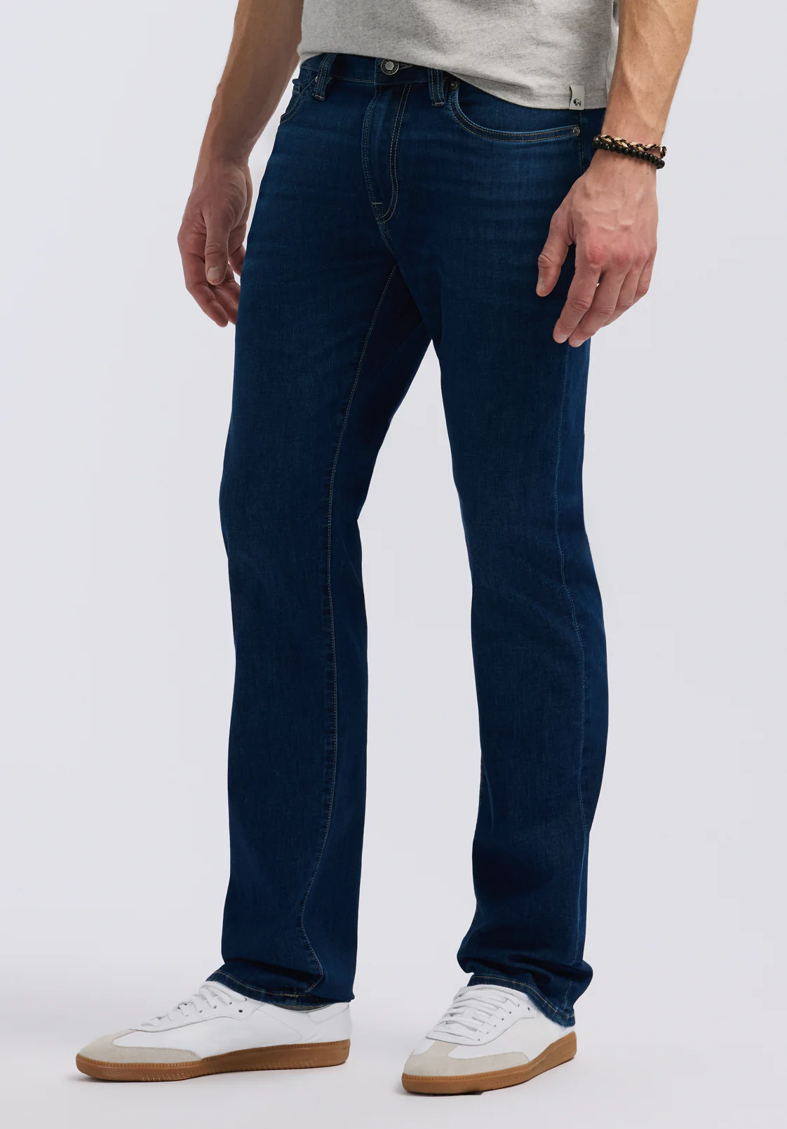 Straight Six Men's Jeans, Authentic Worked Indigo - BM26080 - Image 2