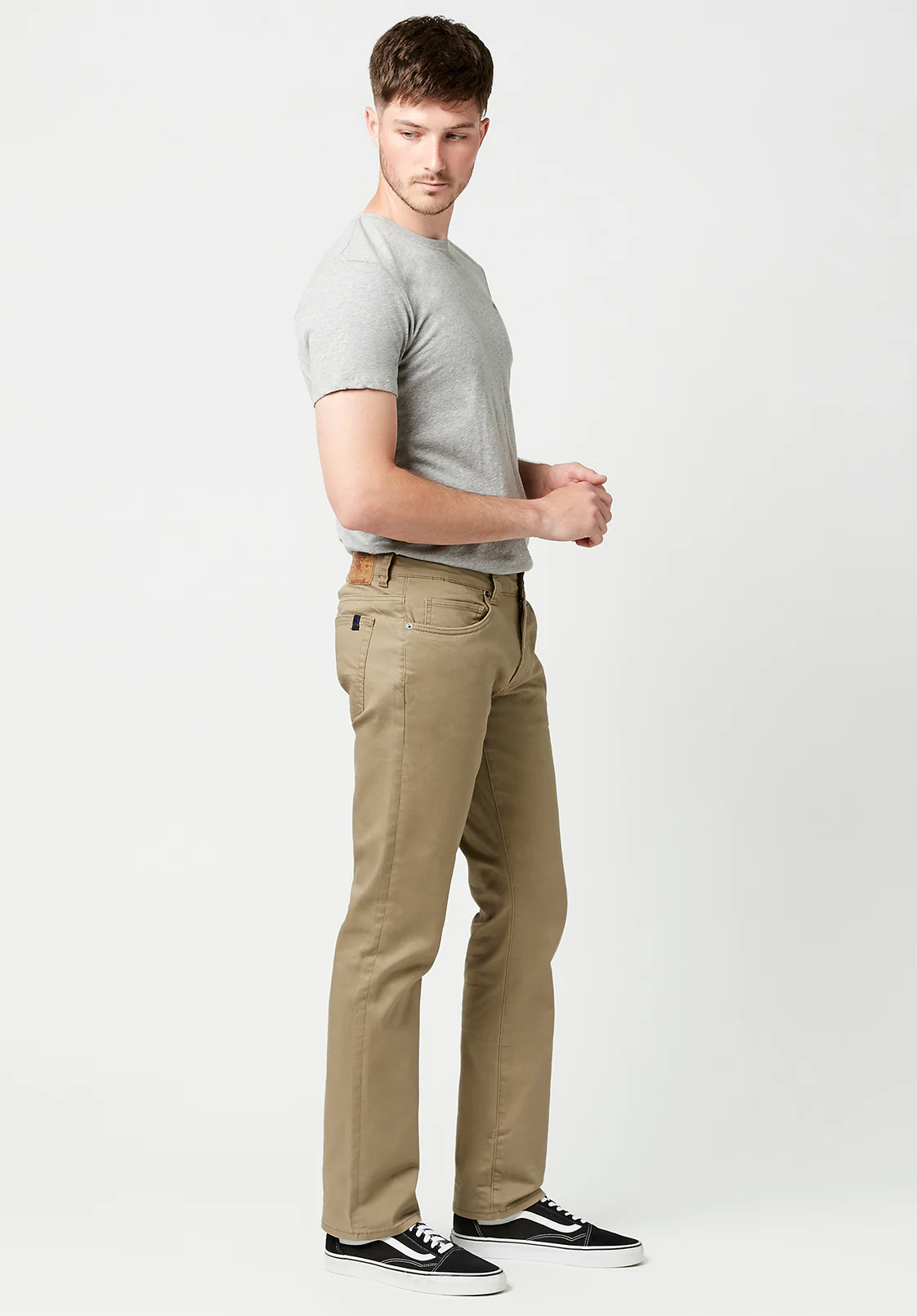 Straight Six Men's Twill Pants in Tan - BM16083 - Image 5