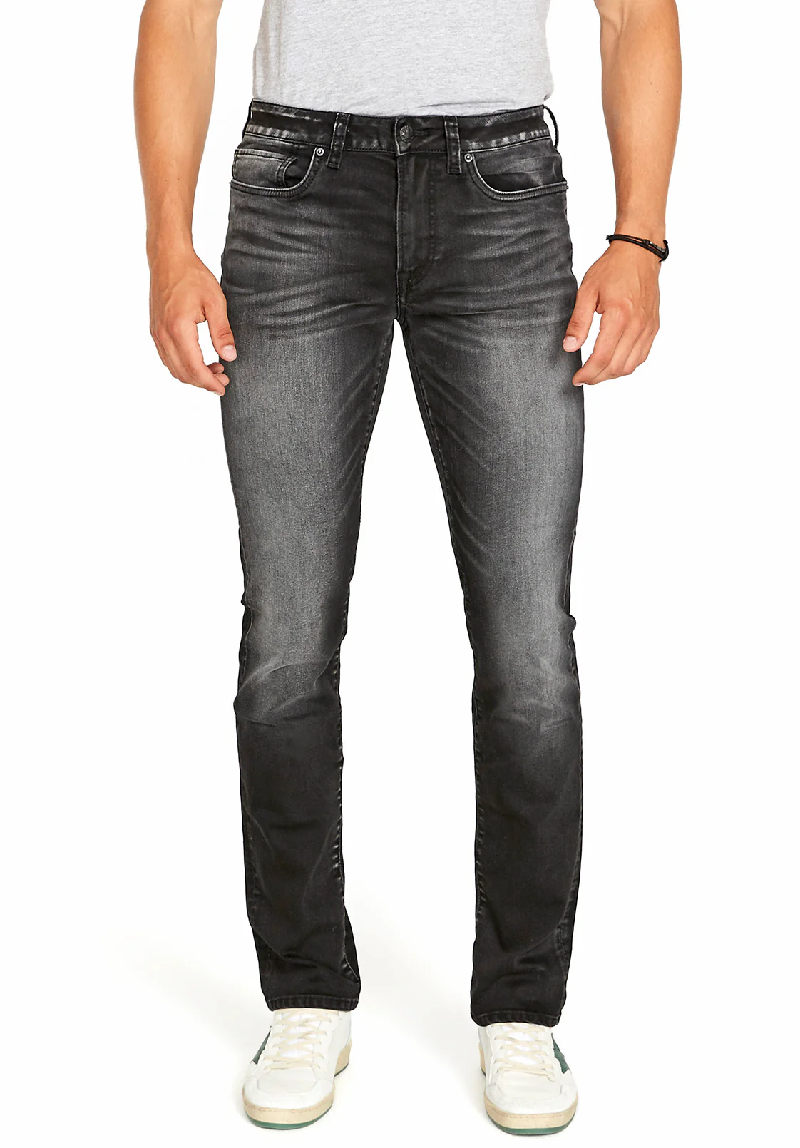 Slim Ash Men's Jeans in Dark and Sanded Black - BM22597