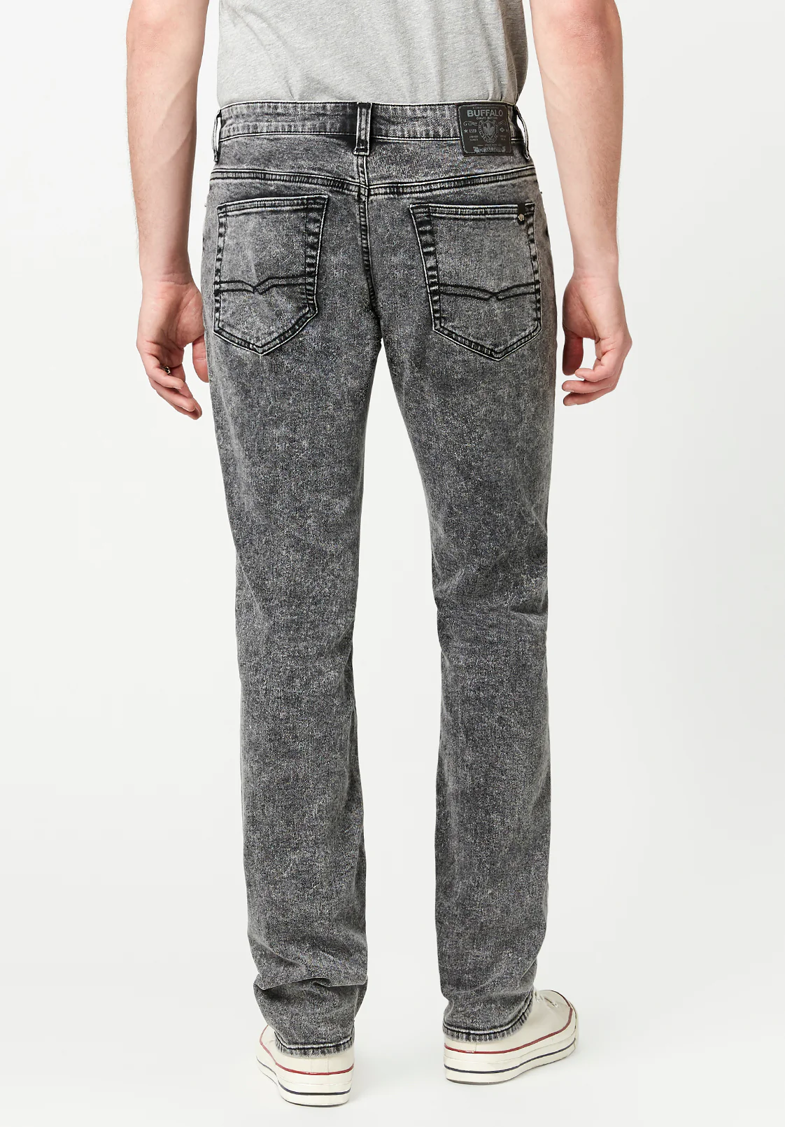 Slim Ash Men's Jeans in Dark Acid Wash - BM22757 - Image 2