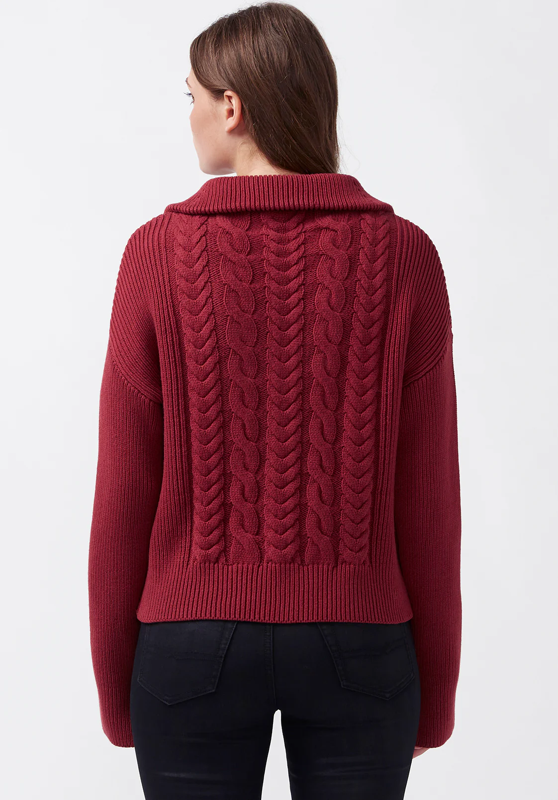 Sorella Women's Long Sleeve Sweater in Dark Red - SW0032F - Image 3