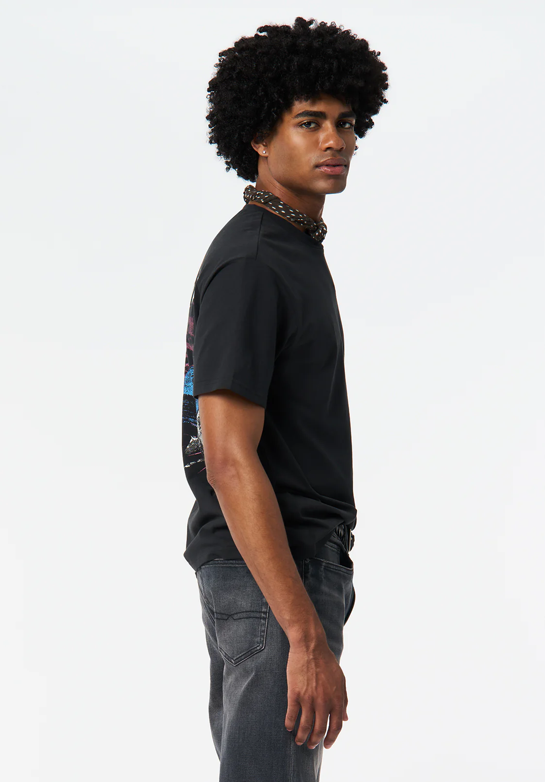 Talan Men's Graphic T-Shirt with Badlands Print, Black - BM24715 - Image 3
