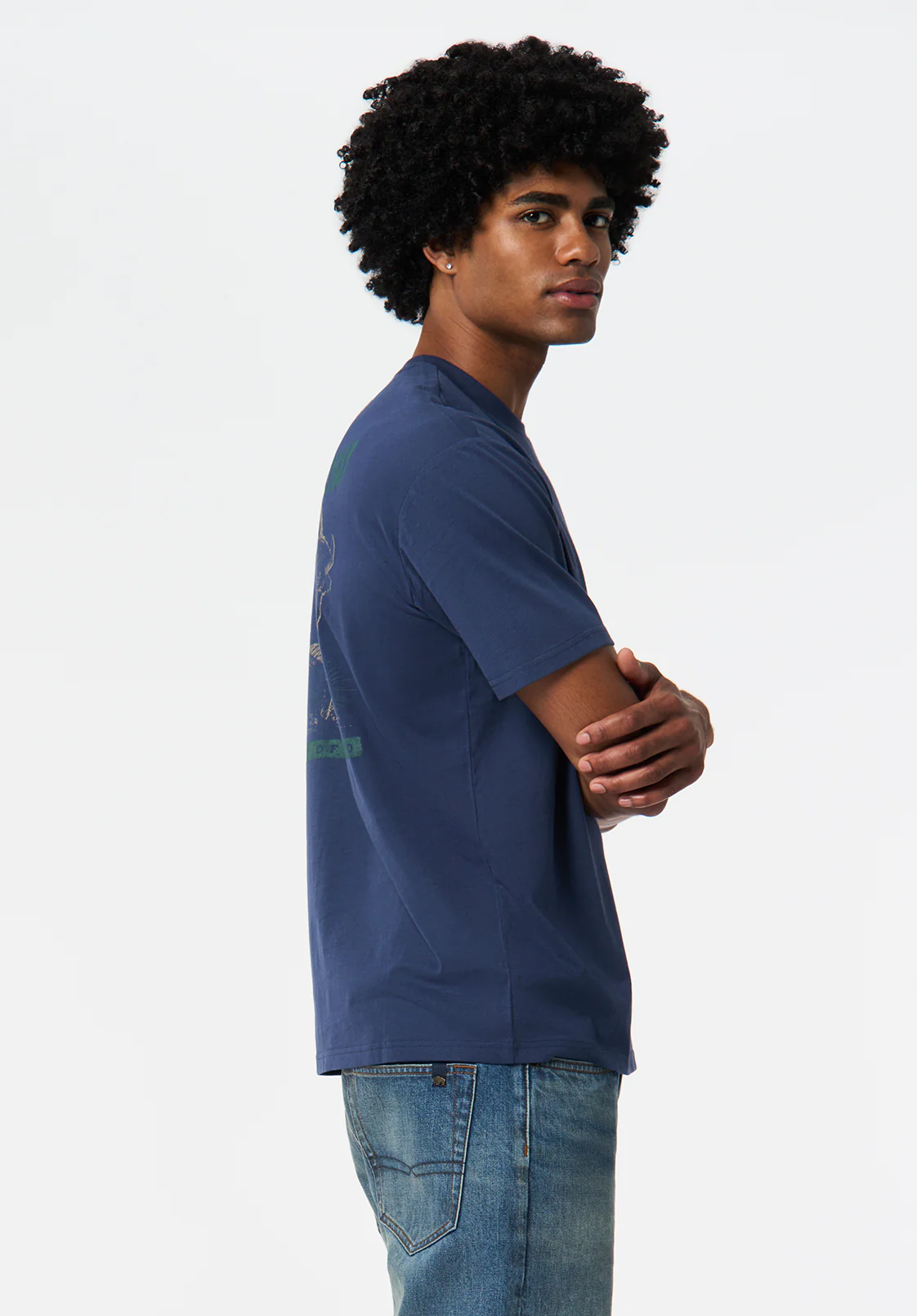 Tarek Men's Graphic T-Shirt with Smoke Show Print, Whale - BM24713 - Image 3