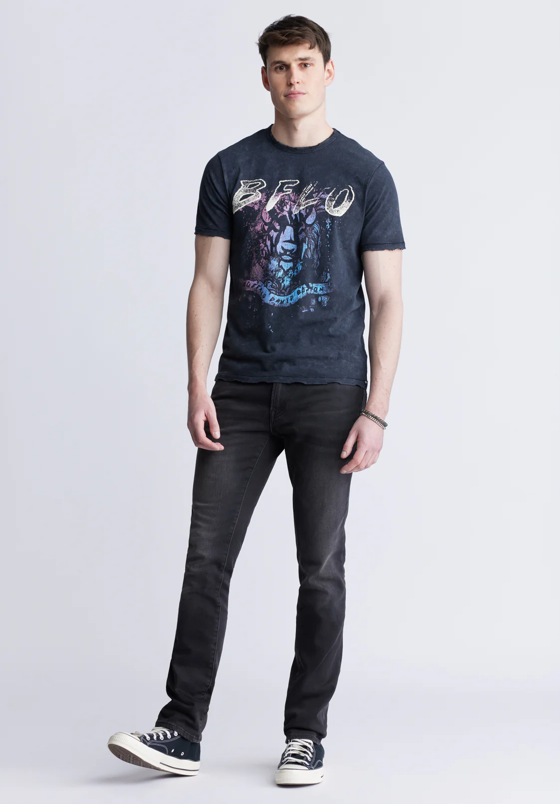 Tizoc Men's Short Sleeve Graphic T-shirt, Black - BM24410 - Image 4