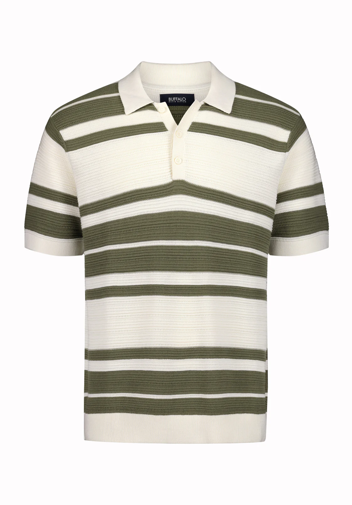 Wildero Men's Short Sleeve Sweater Polo, Army Green - BM24785 - Image 2