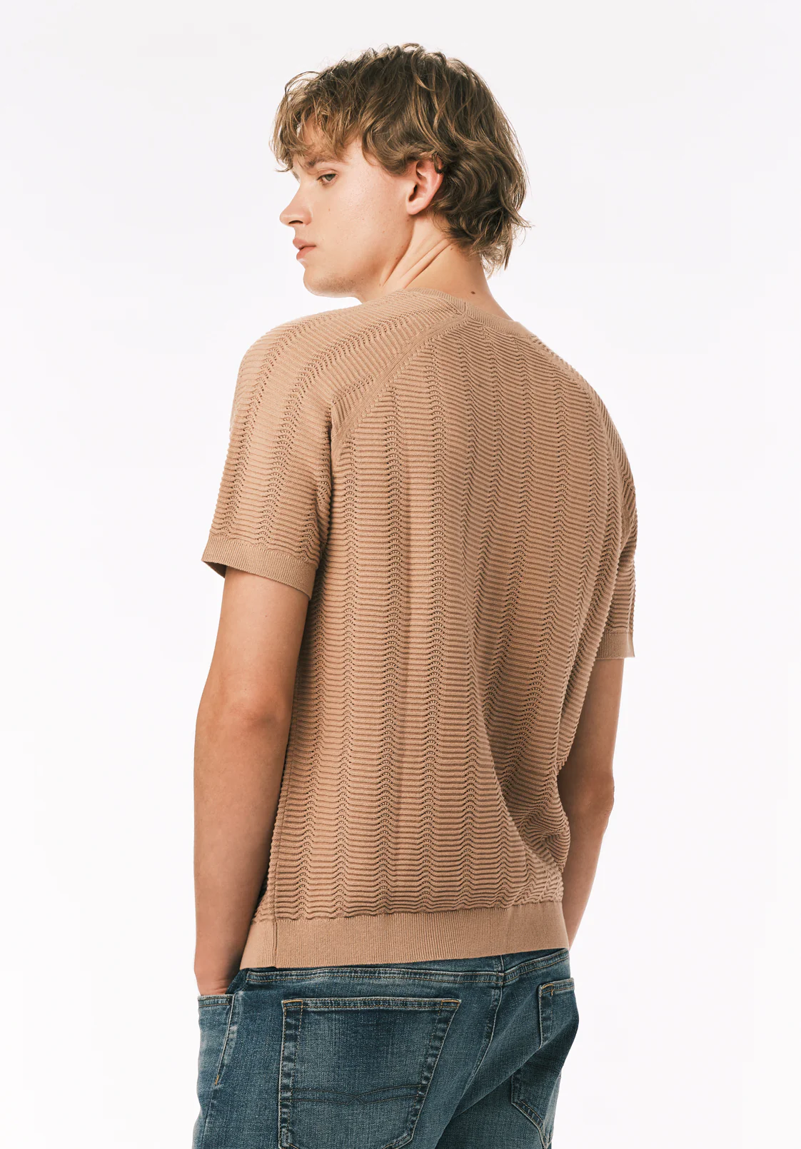 Wipped Men’s Short Sleeve Sweater T-Shirt, Roebuck - BM24874 - Image 5